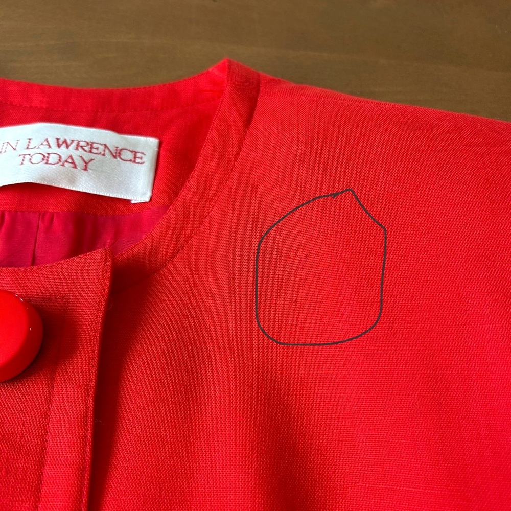 Vintage Ann Lawrence Red Tailored Blazer - Picture 16 of 16